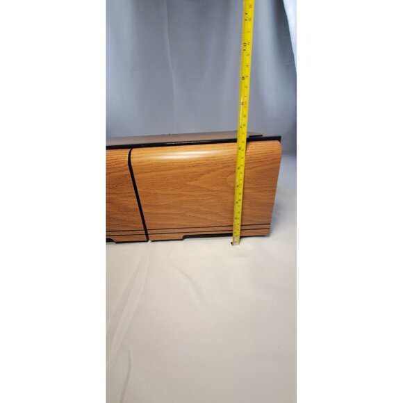 Vtg VHS Video Cassette Tape Drawers Storage Faux Wood Cabinet 14 Holds 1980s - Picture 11 of 12